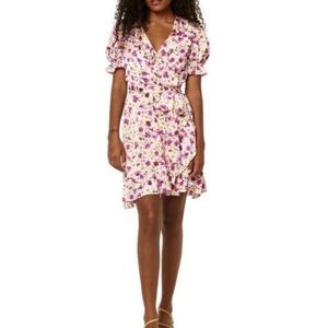 MISA floral wrap dress